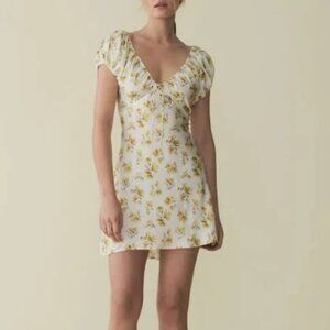 Doen Sera Mini Dress XXL in Gold Frolicking Floral NWT